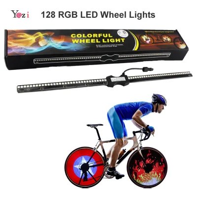 Mehrfarbige Radfahren Laterne Speichen Reifen Lampe RGB Fahrrad Zubehör Fahrrad Motorrad LED Licht Reifen Auto Rad Speichen Licht